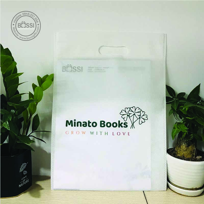Túi vải không dệt ép viền logo Minato
