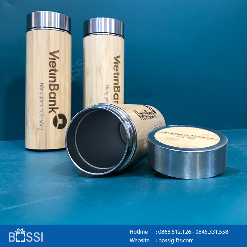 Bình giữ nhiệt tre 450ml BGN05 logo Vietinbank Bình giữ nhiệt tre 450ml BGN05 logo Vietinbank